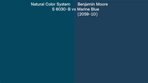 Natural Color System S 6030 B Vs Benjamin Moore Marine Blue 2059 10