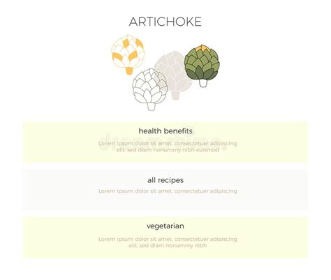 Artichoke Nutrition Facts Stock Vector Illustration Of Fresh 56754498