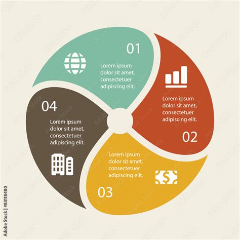 Vector infographic. Template for cycle diagram, graph, presentat Stock ...