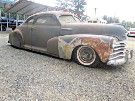 Chopped 1948 Chevy Coupe Rat Rod Taildragger Lowrider Barn Find Runs