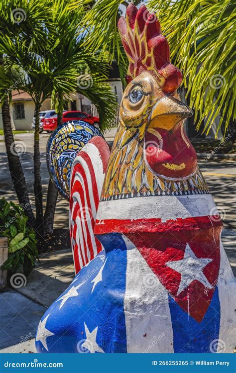 Rooster Statue Little Havana Downtown Miami Florida Editorial Image ...