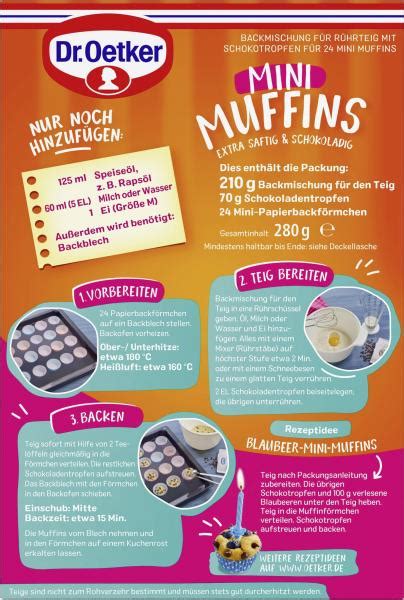 Dr Oetker Mini Muffins Online Kaufen Bei Mytime De