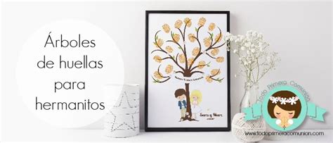 Árbol de huellas para hermanitos Todo Primera Comunión