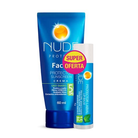 NUDE PROTECTOR FACIAL SPF TUBO X ML PREBEL Droguería Ética