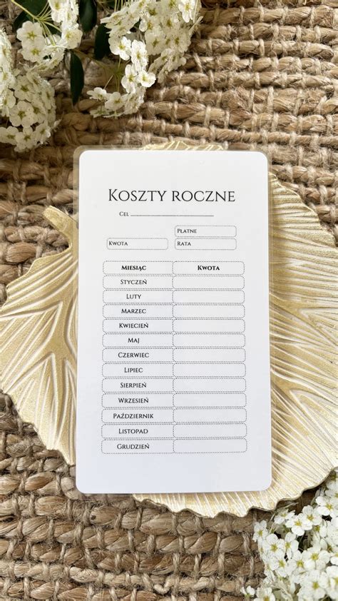 Koszty Roczne Zaplanujmy To Razem