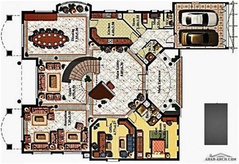 Modern Duplex Villa Plans Detail Arab Arch