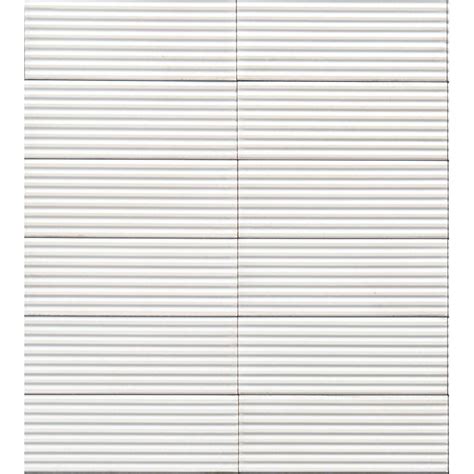 Bianco Struttura Pleat 7 5x20 Cm Lux Tiefe 12 5 Mm Porzellan