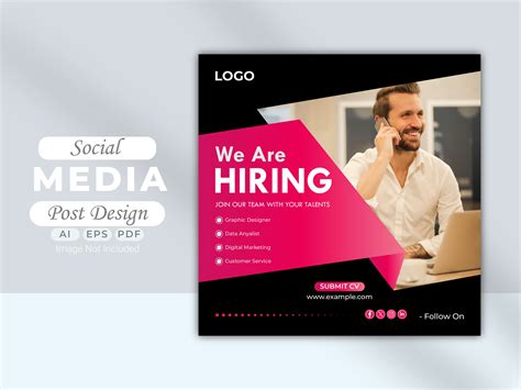 Job Vacancy Square Web Banner Template Graphic by graphicsleek ...