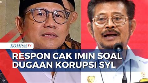 Dugaan Korupsi Eks Mentan Syahrul Yasin Limpo Cak Imin Tak Pengaruhi