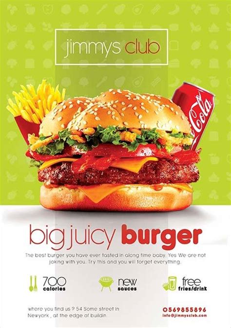 Burger Promo Flyer Design Psd Food Design Brochure Food Food Hot Sex Picture