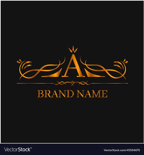 Golden logo Royalty Free Vector Image - VectorStock