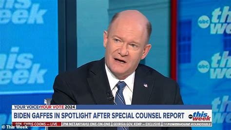 Sen Chris Coons Defends Biden Against Offensive And Appalling Doj