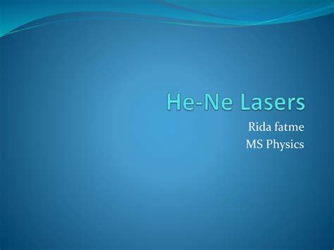 He Ne Laser Energy Level Diagram 1