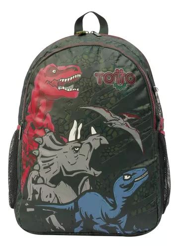 Mochila Para Ni O Escolar Infantil Dino Saurio T Rex L Totto Color Dil