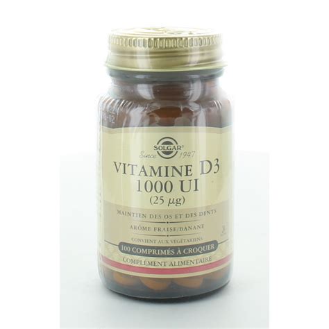 Solgar Vitamine D Ui Comprim S Univers Pharmacie