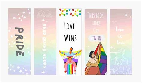 8 Insanely Cute Free Lgbtq Bookmarks Perfect For Bookworms Rainbow