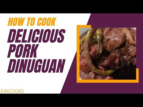 How To Cook Pork Dinuguan YouTube