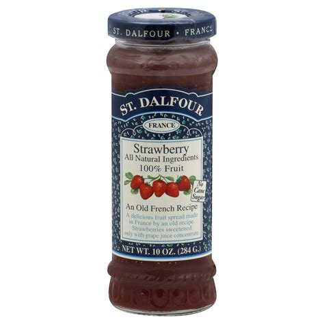 St Dalfour Deluxe Fruit Spread Strawberry 10 Oz 284 G