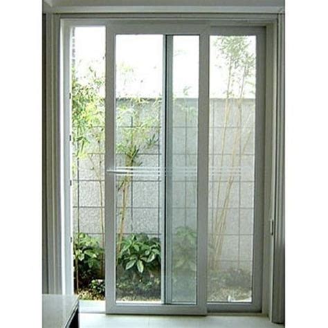 Pristine White Track Aluminium Sliding Door For Home Exterior At Rs