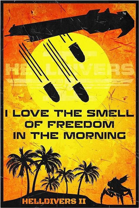 Helldivers 2 Game War Propaganda Democracy Freedom Vintage Retro Wall