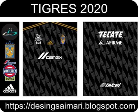 PLANTILLA CAMISETA NEGRA TIGRES MEXICO 2020 Desings Aimari