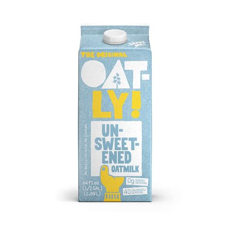 Oatly Unsweetened Oatmilk Dairy Free Milk 64 Fl Oz Refrigerated Carton