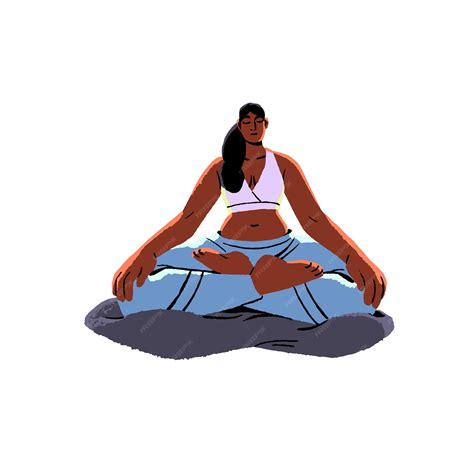 Méditation En Retraite Femme Assise Dans Le Yoga Asana Sur Loreiller