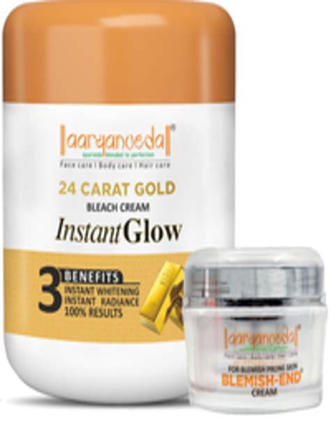 Buy Aryanveda Set Of Carat Gold Bleach Cream Blemishend Face