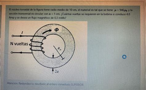 Solved El núcleo toroidal de la figura tiene radio medio de Chegg