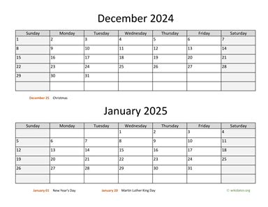 December And January Calendar Wikidates Org