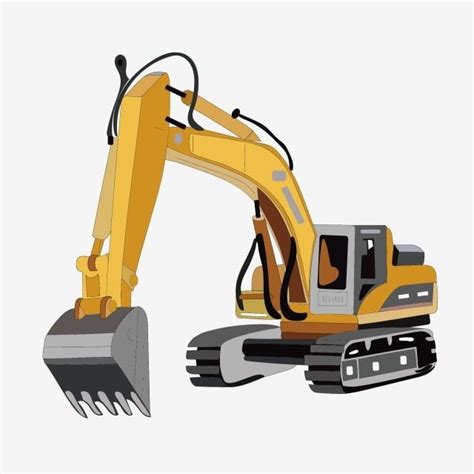 Construction Excavator Vector PNG Images Construction Vehicle