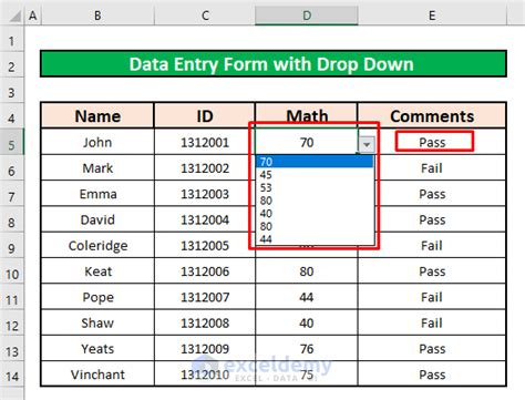 How To Create Data Entry Form With Drop Down List In Excel Methods