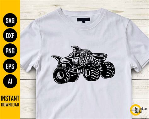 Shark Monster Truck SVG Muscle Car SVG 4x4 Off Road Etsy Singapore