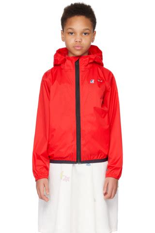 Kids Red K Way Edition Jacket by COMME des GARÇONS PLAY SSENSE