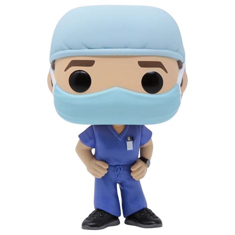 Funko Pop Heroes Front Line Worker Male Hospital Worker 1 Blue