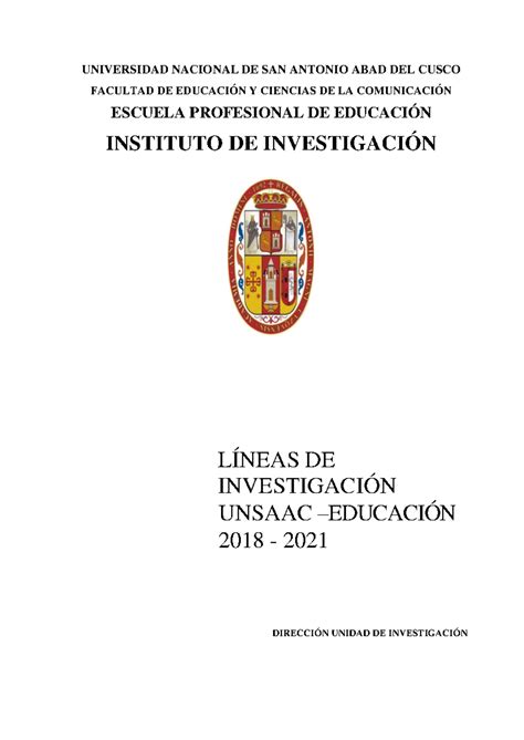 11 Lineas DE Investigación DE LA Escuela Profesional DE Educación 1