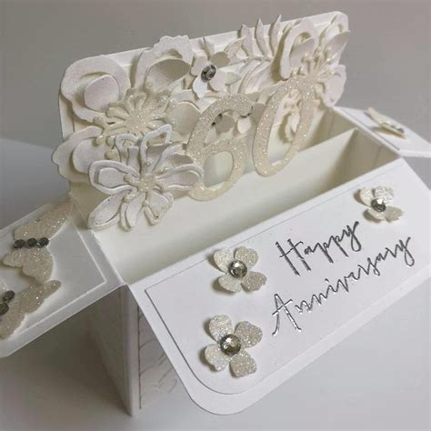 60th Wedding Anniversary Pop Up Card Card In A Box Diamond Wedding