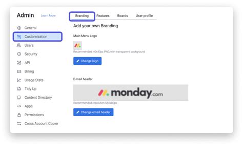 How to add my logo and branding to my monday.com account – Support