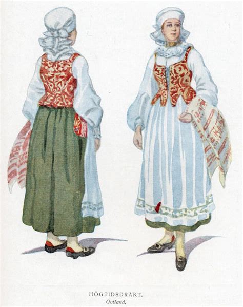 Gotland Sweden Women Clothing And Dress Sweden Folk Costume Folk Dress Scandinavian