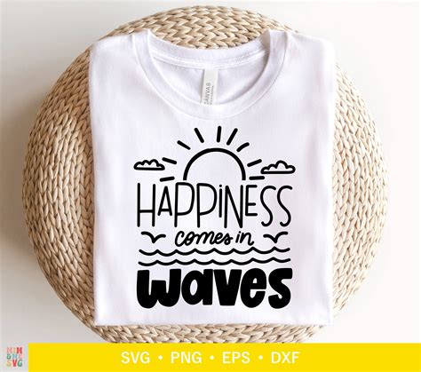 Happiness Comes In Waves Svg Summer Svg Beach Svg Summer Etsy