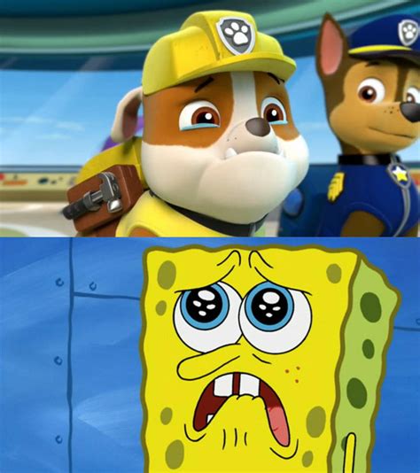 Spongebob Feels Bad For Rubble By Wreny2001 On Deviantart