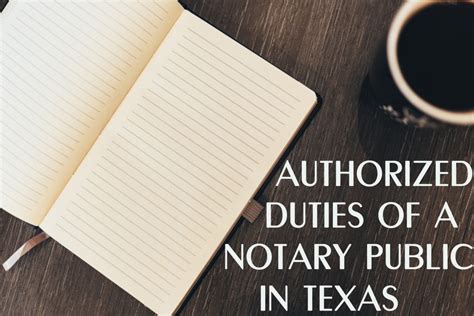 Authorized Duties Of A Notary Public In Texas