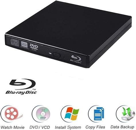 Amazon.com: Blu-Ray Player Laptop External USB DVD RW Burner Drive ...