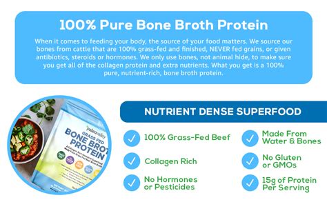 Paleovalley 100 Grass Deluxe Fed Bone Broth Rich Powder Protein In