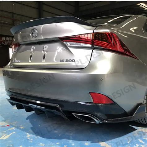 Carbon Fiber Car Racing Rear Diffuser Bumper Lip For Lexus Is300 Is350 Is F Sport Sedan 4 Door