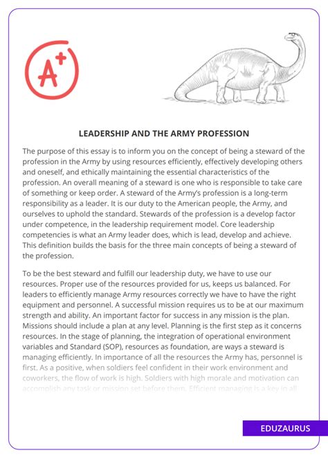 Leadership And The Army Profession Free Essay Example Eduzaurus