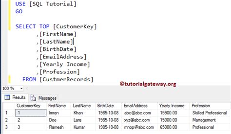 Sql Primary Key Constraint