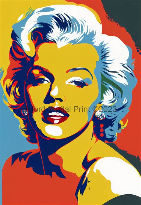 Marilyn Monroe Printable Pop-art Portrait Wall Art Funky Pop-art Poster ...