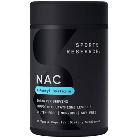 Sports Research Nac N Acetyl Cysteine Mg Veggie Capsules