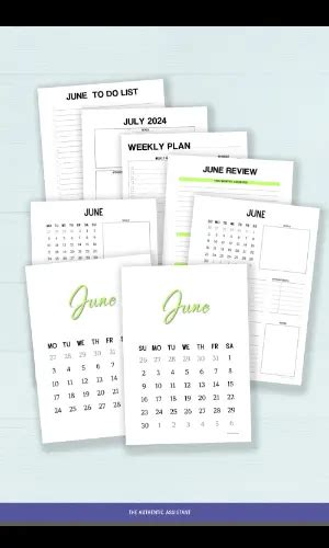 Free June Printable Planners The Authentic Assistant